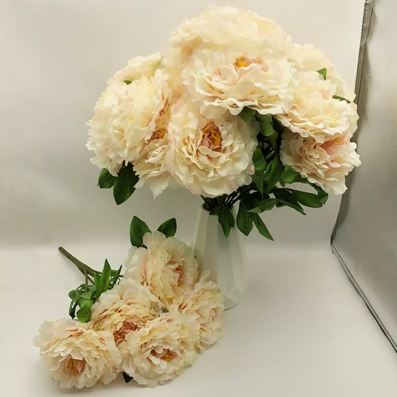 5 hoder kunstig peony -bukett