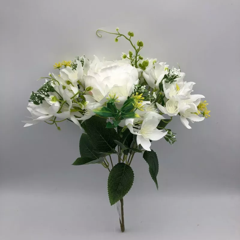 Blomster Bouquet Faux Peony med Lily