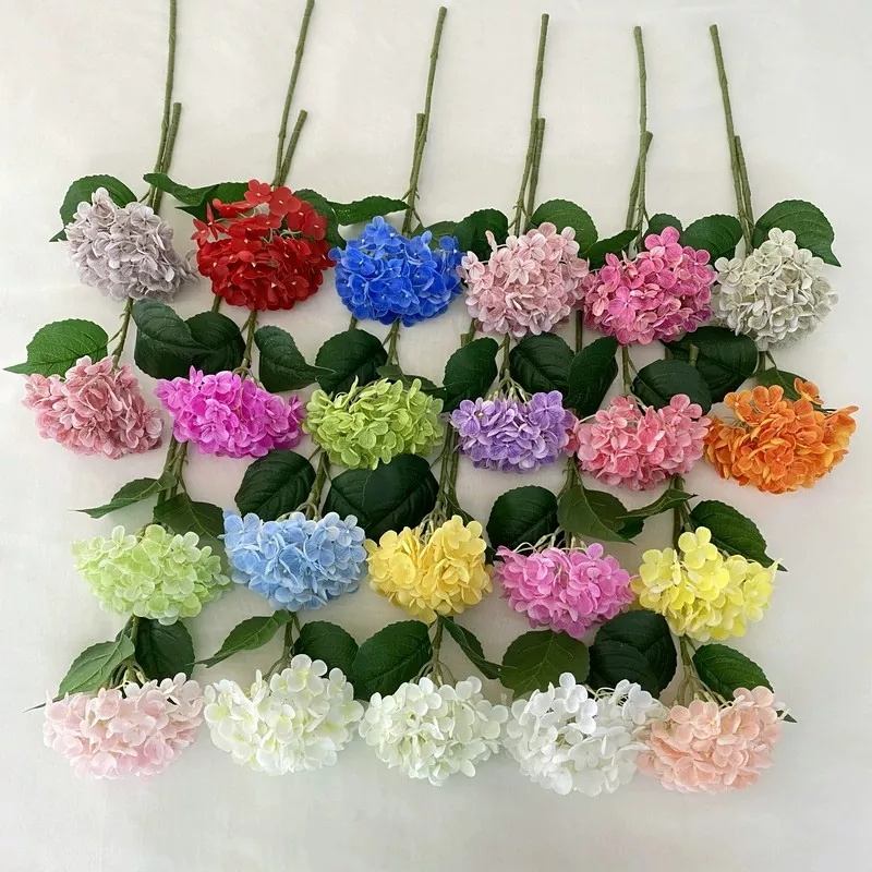 Hortensia ekte berøring av kunstige blomster