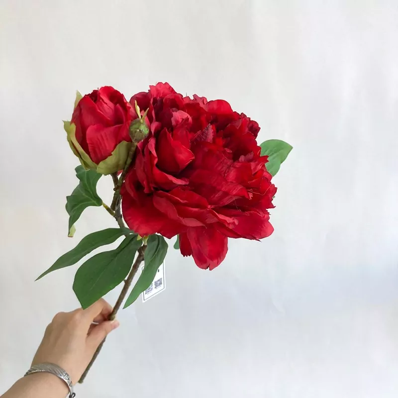 Silk kunstige pionerblomster