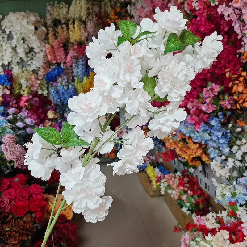 Hvit kirsebærblomst kunstige blomster